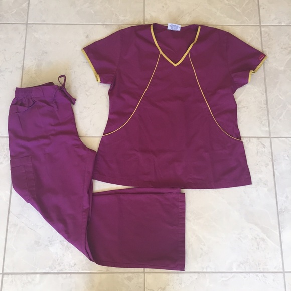 SALE! Plum-colored scrub set