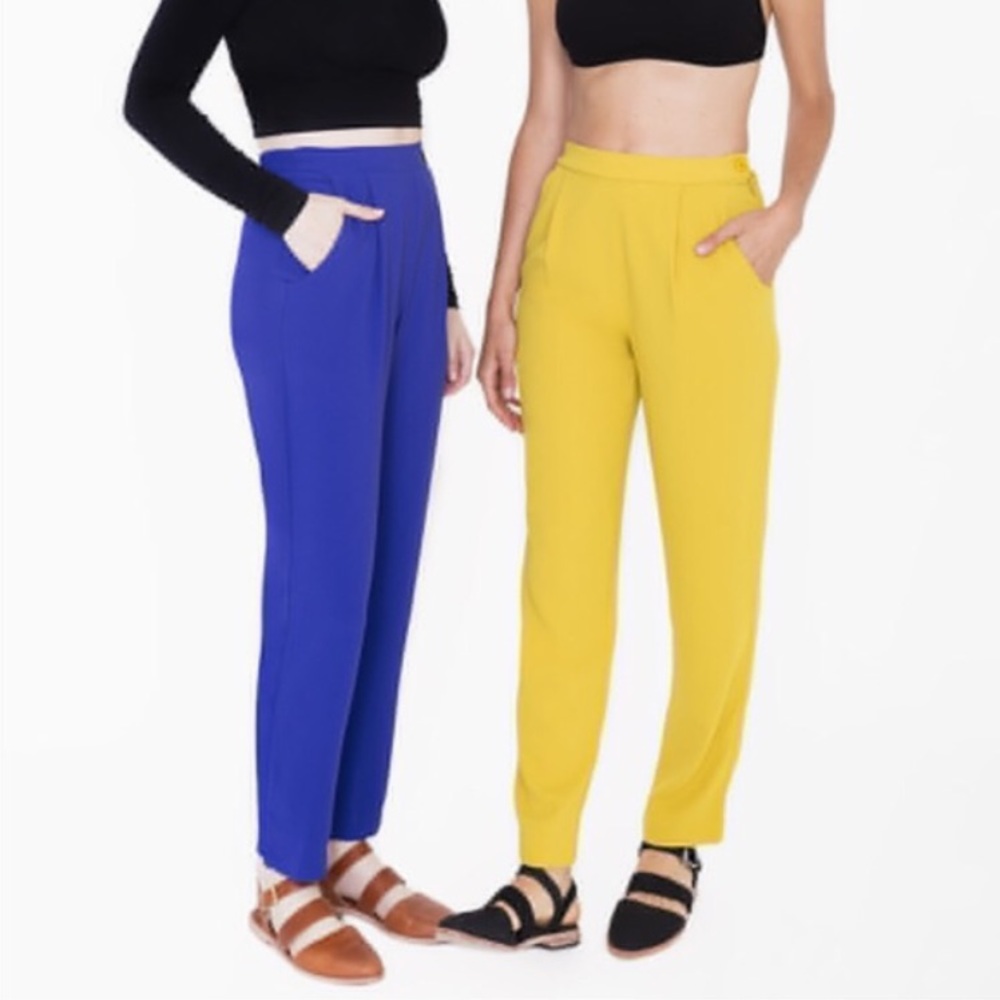 Indigo crepe pants