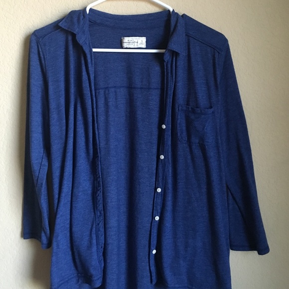 A&F blue cardigan/button up