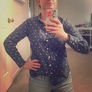 Polka Dot Chambray Shirt