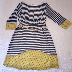 Navy, white, gold dress - Freeway.