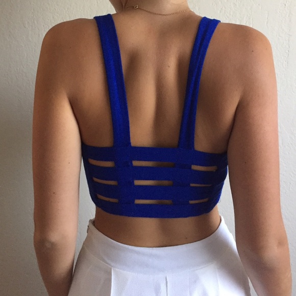 Blue crop top/bralette