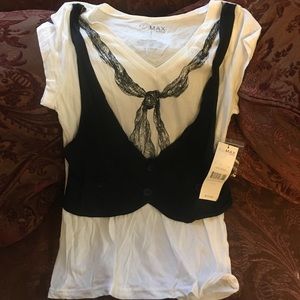 Miley Cyrus Max Azria Vest Tee