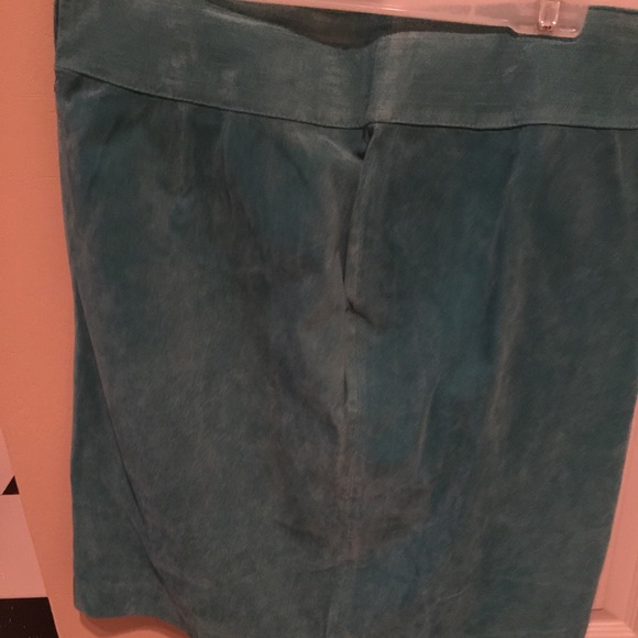 Never worn Teal suede skirt