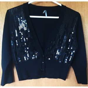 Sequenced cropped cardigan