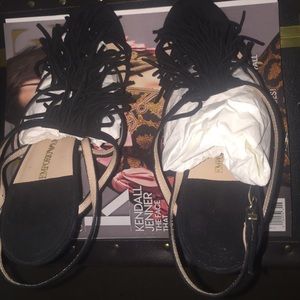 Emporio Armani Suede Sandals w/fringe