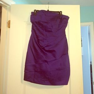 David's Bridesmaid dress style F14212, purple