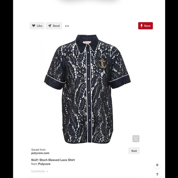 GONE No 21 lace top - Picture 4 of 4