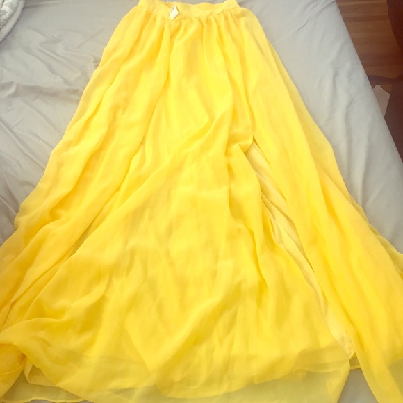 NWT NY&Co Yellow Skirt SZ XS