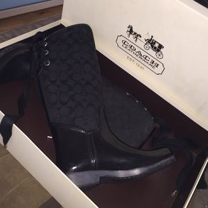 Black coach Rainboots
