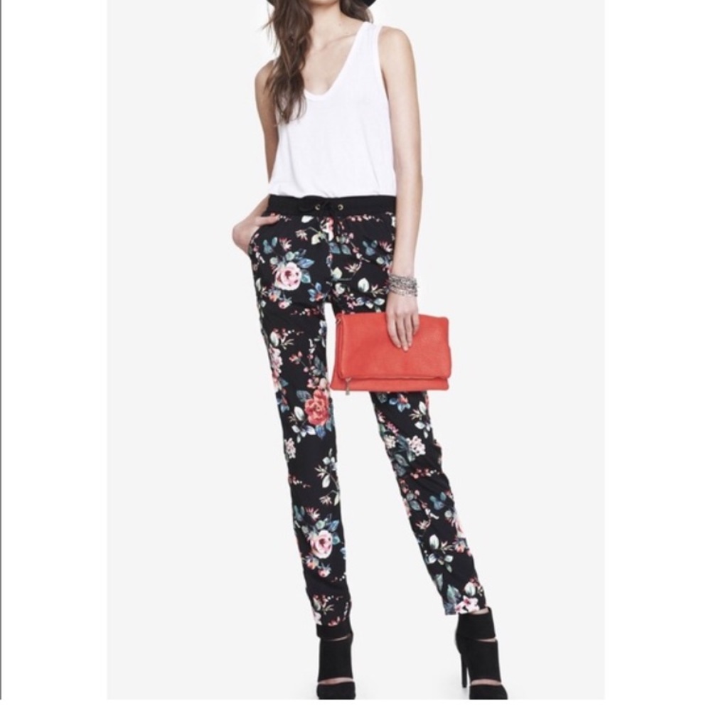 Express Floral silky pants