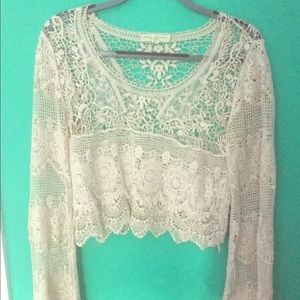 Crochet crop top by Staring At Stars, Small