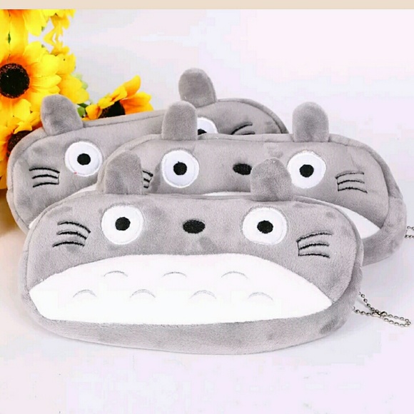 PLUSH TOTORO ZIPPERED PENCIL CASE MAKEUP COIN BAG