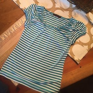 The Limited green and white top. Like new!