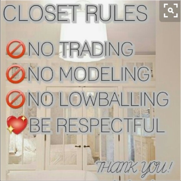 🎀💗My Closet Rules