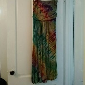 Jayli tye dye strapless dress
