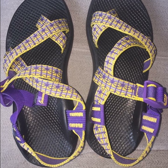 Purple & Gold Chacos