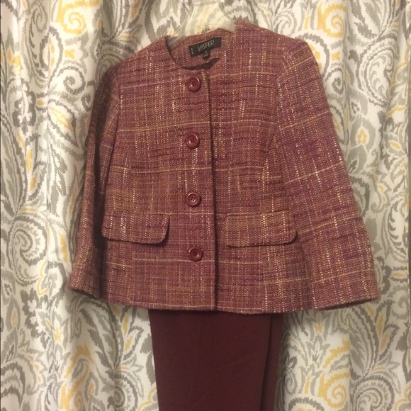 Burgundy pantsuit