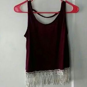 Burgundy Rue21 Crop Top