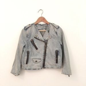 GAP 1969 Light Denim Moto Jacket