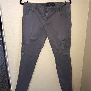 NORDSTROM SANTUARY GRAY CARGO SKINNY JEANS