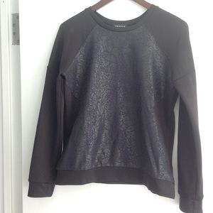 Trouve navy/black embossed sweatshirt