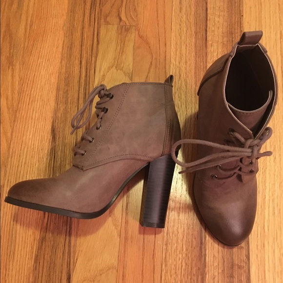 Combat heel boots