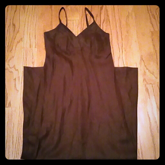 NWT 100% Linen maxi dress in dark Brown sz 1 - Picture 1 of 4