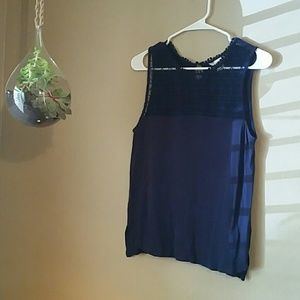 Navy Blue Cotton Blouse