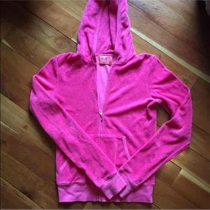 Juicy Couture Hot Pink Zip Up Hoodie