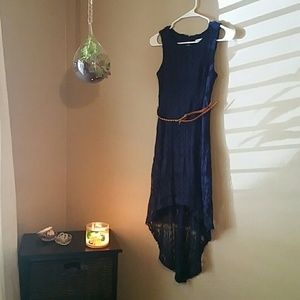 Navy Blue Lace Dress