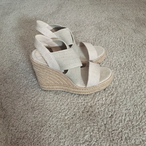 Ralph Lauren Nude Wedges Size 7 1/2