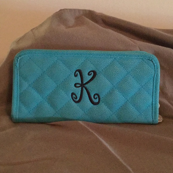 Initials clutch wallet.