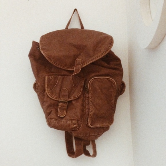 slouchy leather backpack