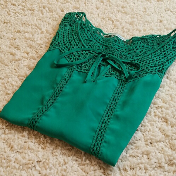 Green Crochet Blouse
