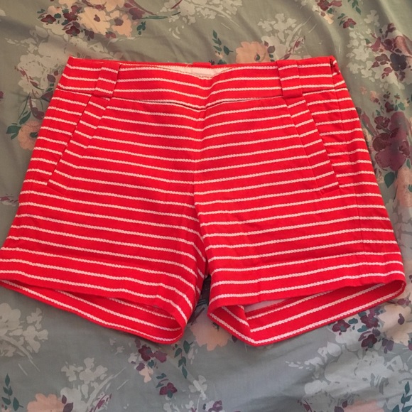 J.Crew Red & White Anchor Shorts