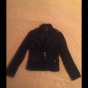 WHBM black velvet jacket size Medium