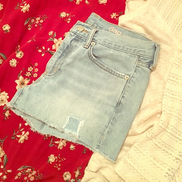 patchwork denim shorts