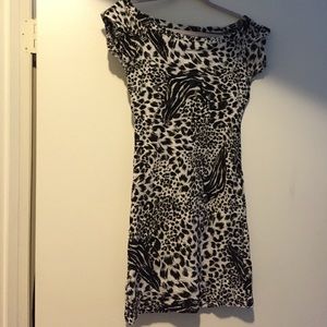 Leopard print mini cocktail dress!