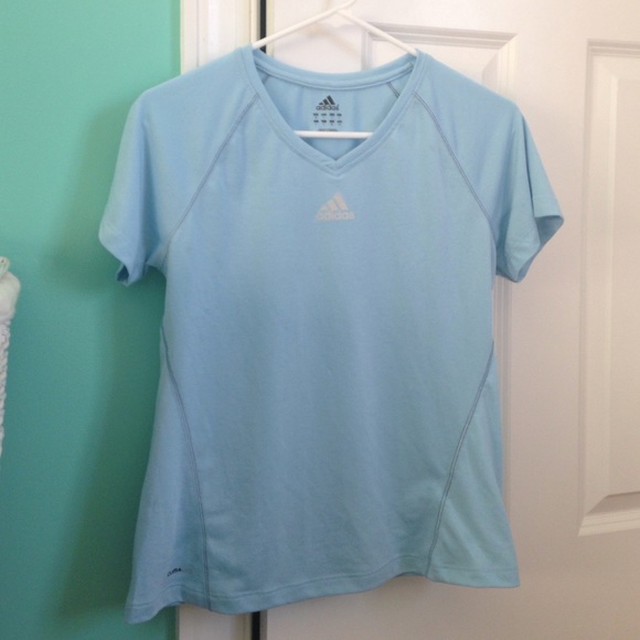 Blue Adidas v-neck tee