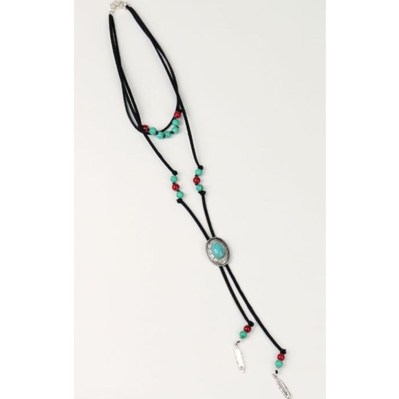 Suede String Choker Necklace - Picture 3 of 5