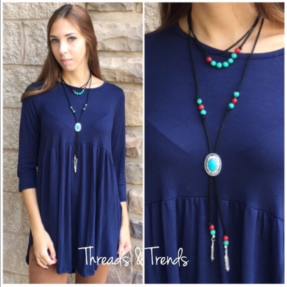 Suede String Choker Necklace - Picture 4 of 5