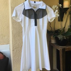 Sporty white and black mini dress