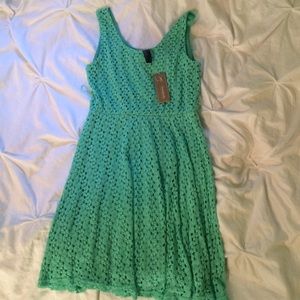 Francesca's crochet mint dress