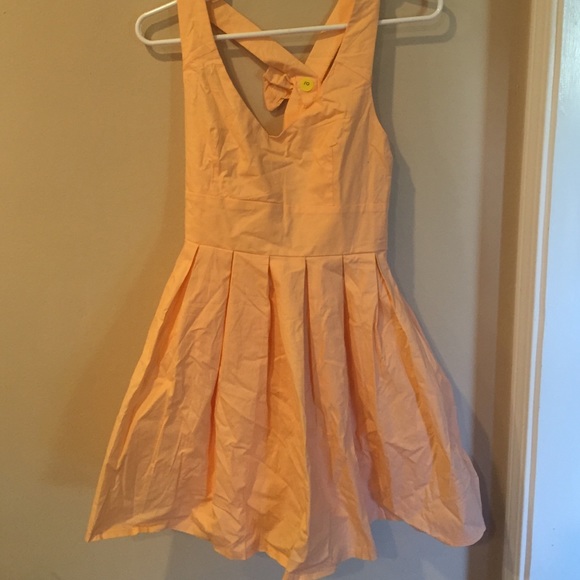 Peach Bow Dress