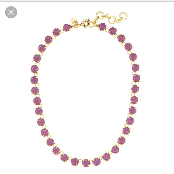 J Crew Swarovski Crystal Dot Necklace Neon Dahlia