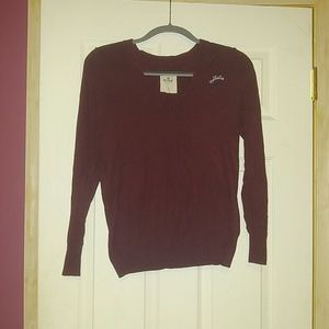 Burgundy Hollister Sweater