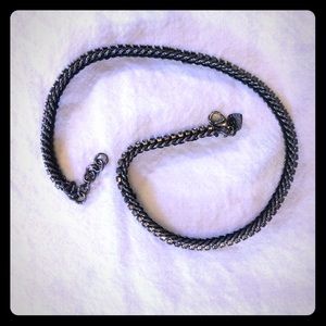 Stella & Dot Black Chain and Crystal Wrap Bracelet