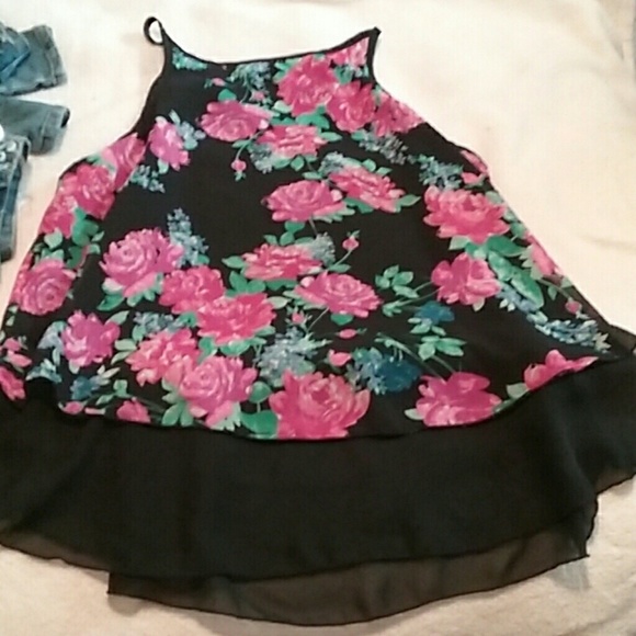 Baby doll floral tank top