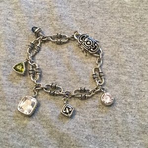 Silver charm bracelet